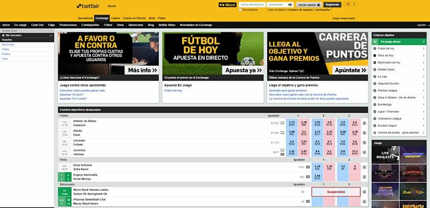 betfair exchange que es