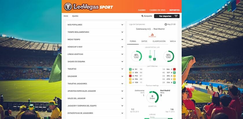 leovegas apuestas y mercados